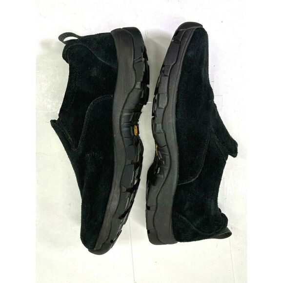 L.L. Bean Black Moc Suede Shoes Mens 9 Snow Vibram Tek 2.5 Arctic Grip Primaloft - Picture 6 of 12